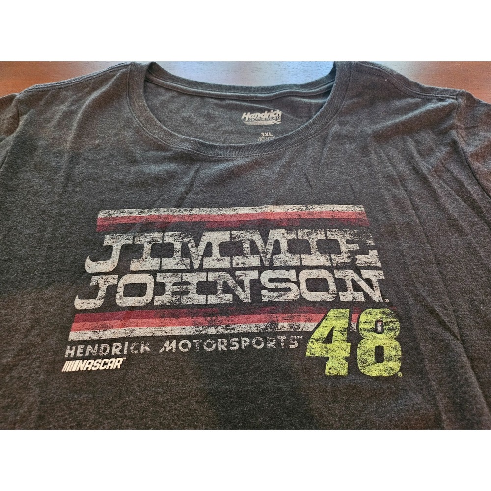 Jimmie Johnson #48 Hendrick Motorsports NASCAR Black T-Shirt Size 3XL